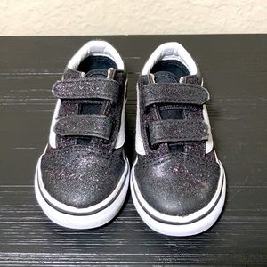 Black The Glitter Stars Old Skool V toddler shoes